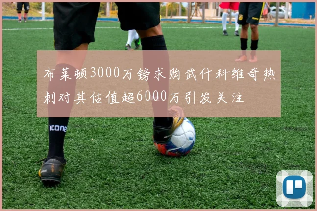 布莱顿3000万镑求购武什科维奇热刺对其估值超6000万引发关注